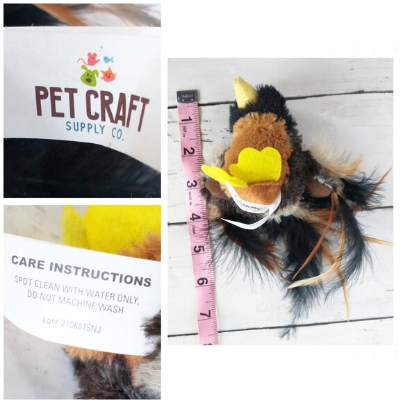 Cat Toys Set of 3 Plush Bird Catnip, Love Bird Silvervine-Catnip, Window Wobbler - Picture 2 of 14